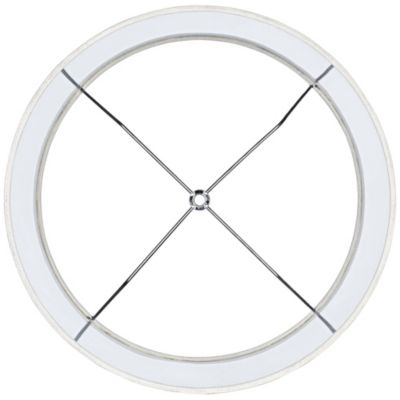 White Tall Linen Medium Drum Lamp Shade 14" Top x 14" Bottom x 15" High (Spider) Replacement with Harp and Finial