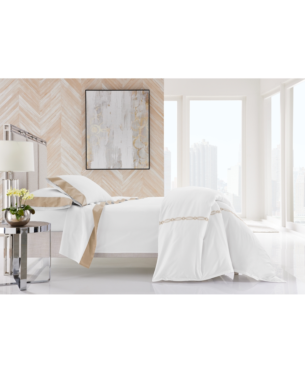 Hotel Collection Italian Percale Sateen Cuff 4-Pc. Set, Queen, Exclusively at Macy's
