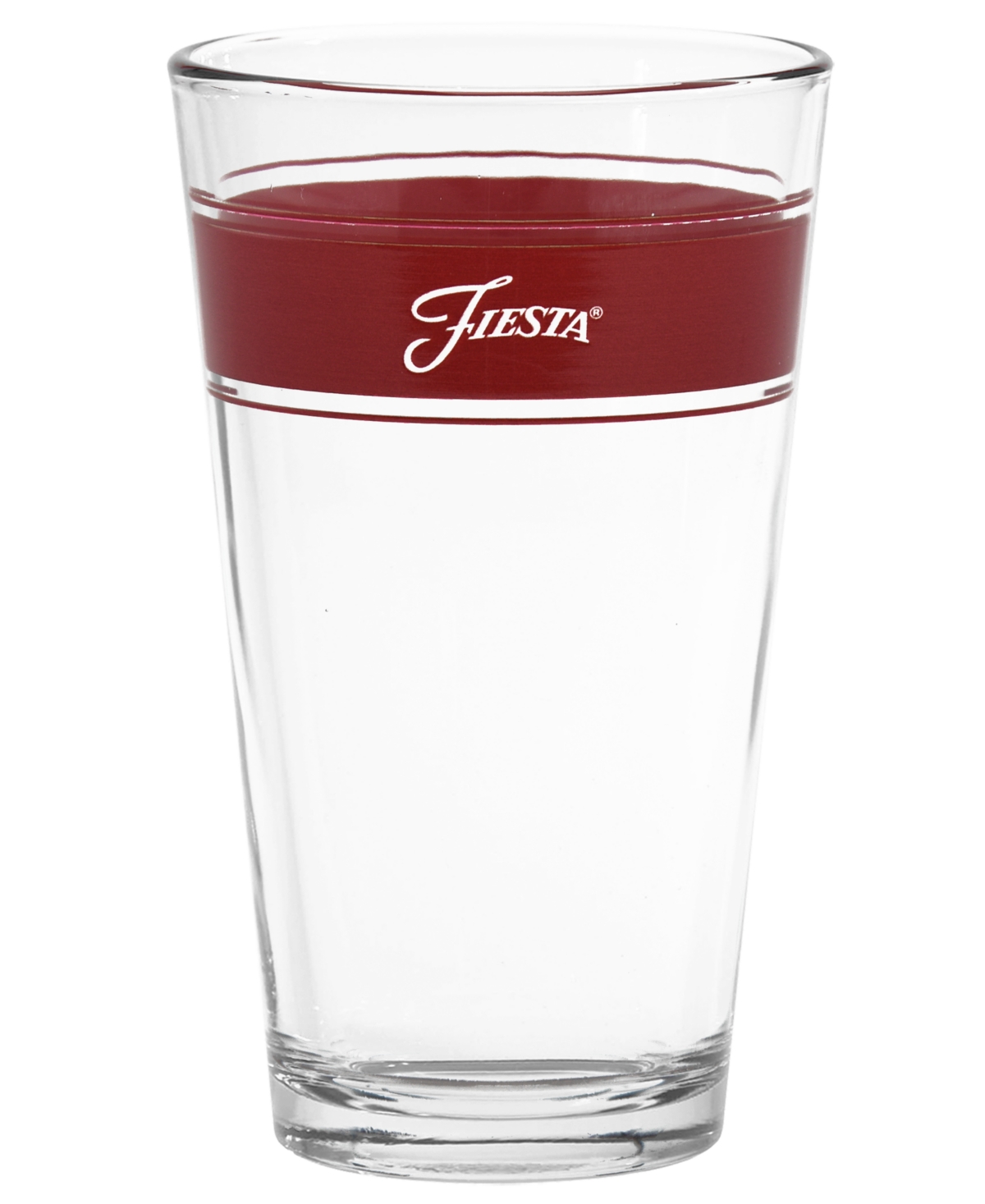 Fiesta Bright Frame Ounce Tapered Cooler Glass, Set of 4 - Scarlet, Daffodil and Lemongrass