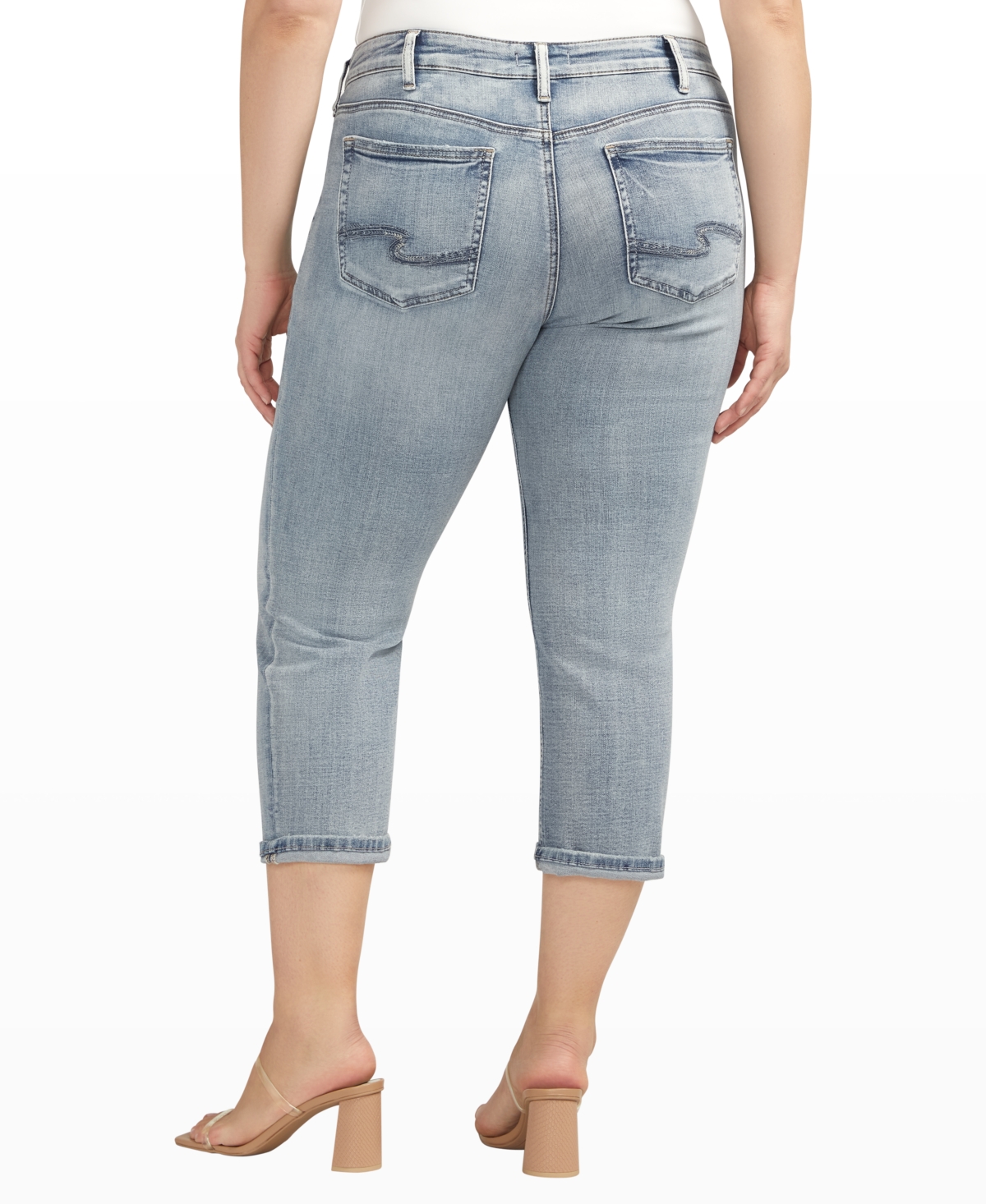 Silver Jeans Co. Suki Cuff Capri Jeans In Indigo