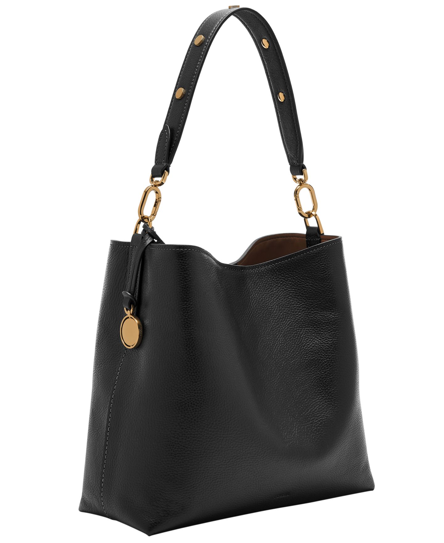 Женская сумка Fossil Jessie Bucket Shoulder, цвет: Чёрный — фото 3