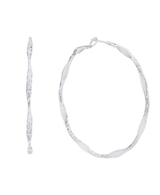 18K Gold Plated or Silver Plated Hoop Earring