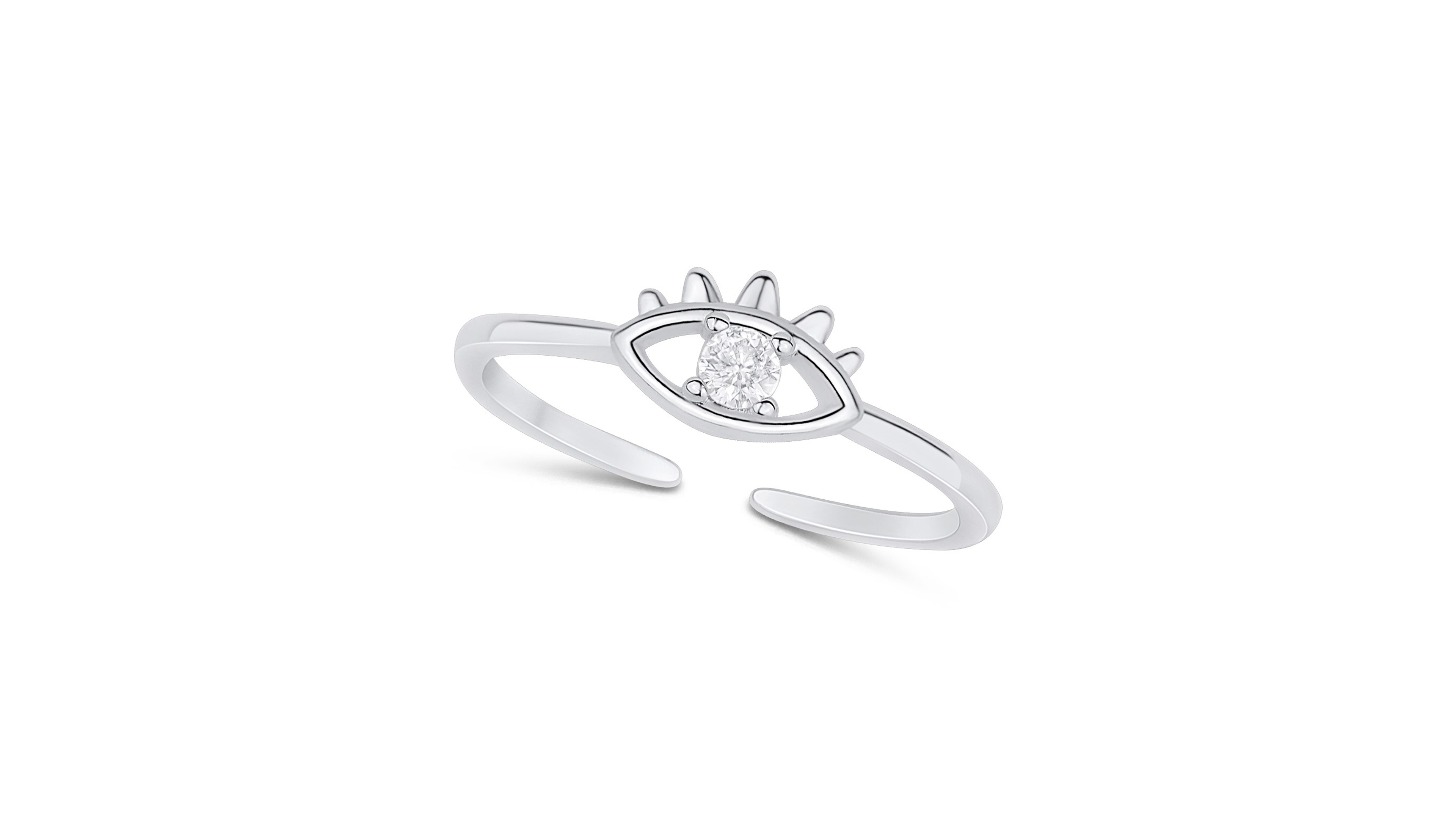 And Now This Cubic Zirconia Evil Eye Toe Ring