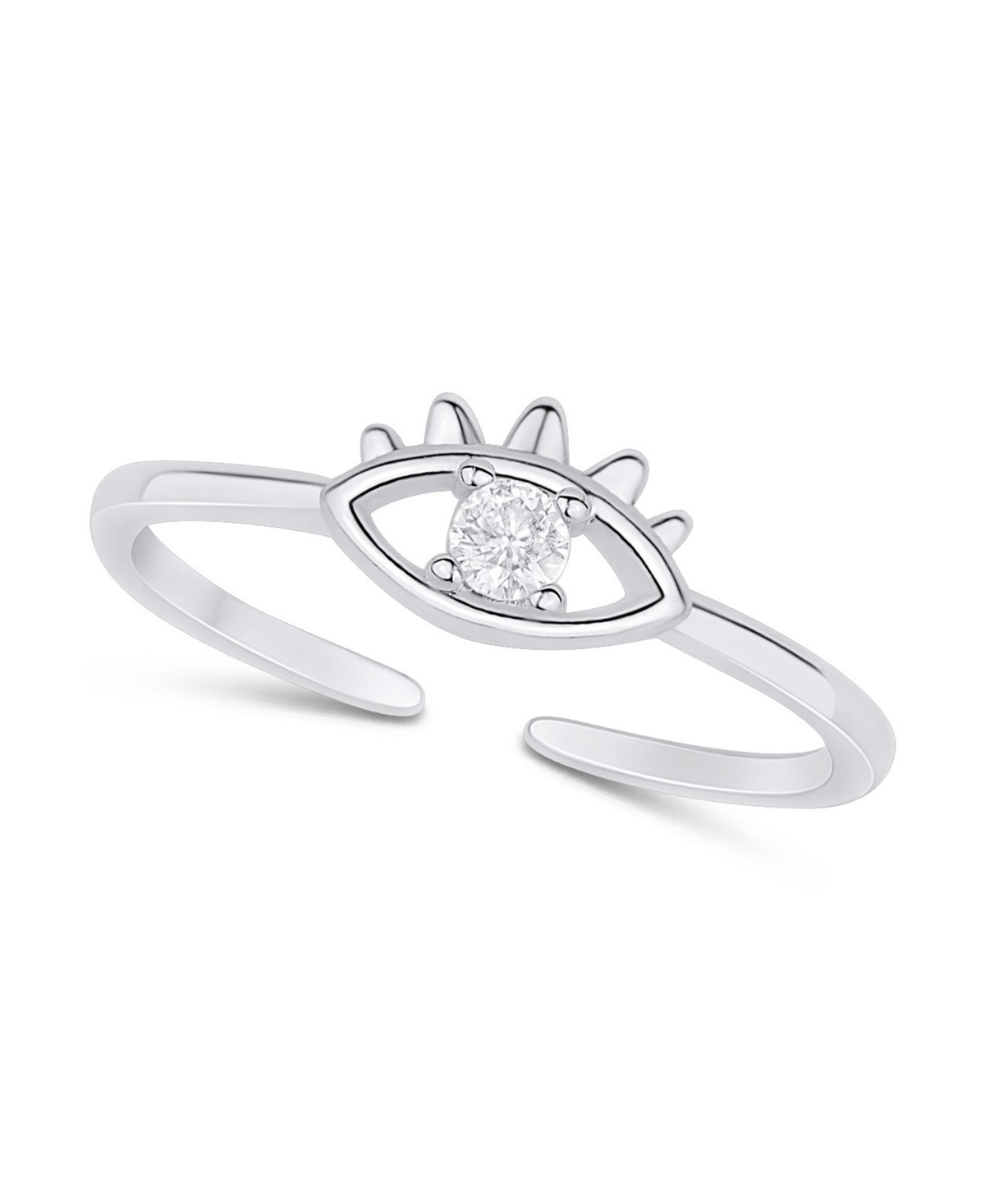 Shop And Now This Cubic Zirconia Evil Eye Toe Ring In Silver