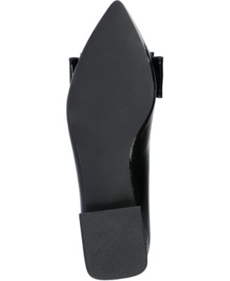 Women's Ophelia Bow Low Block Heel Dress Flats