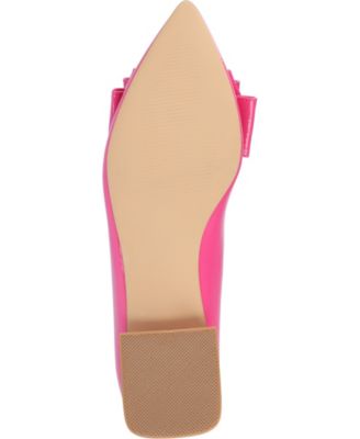 Women's Ophelia Bow Low Block Heel Dress Flats