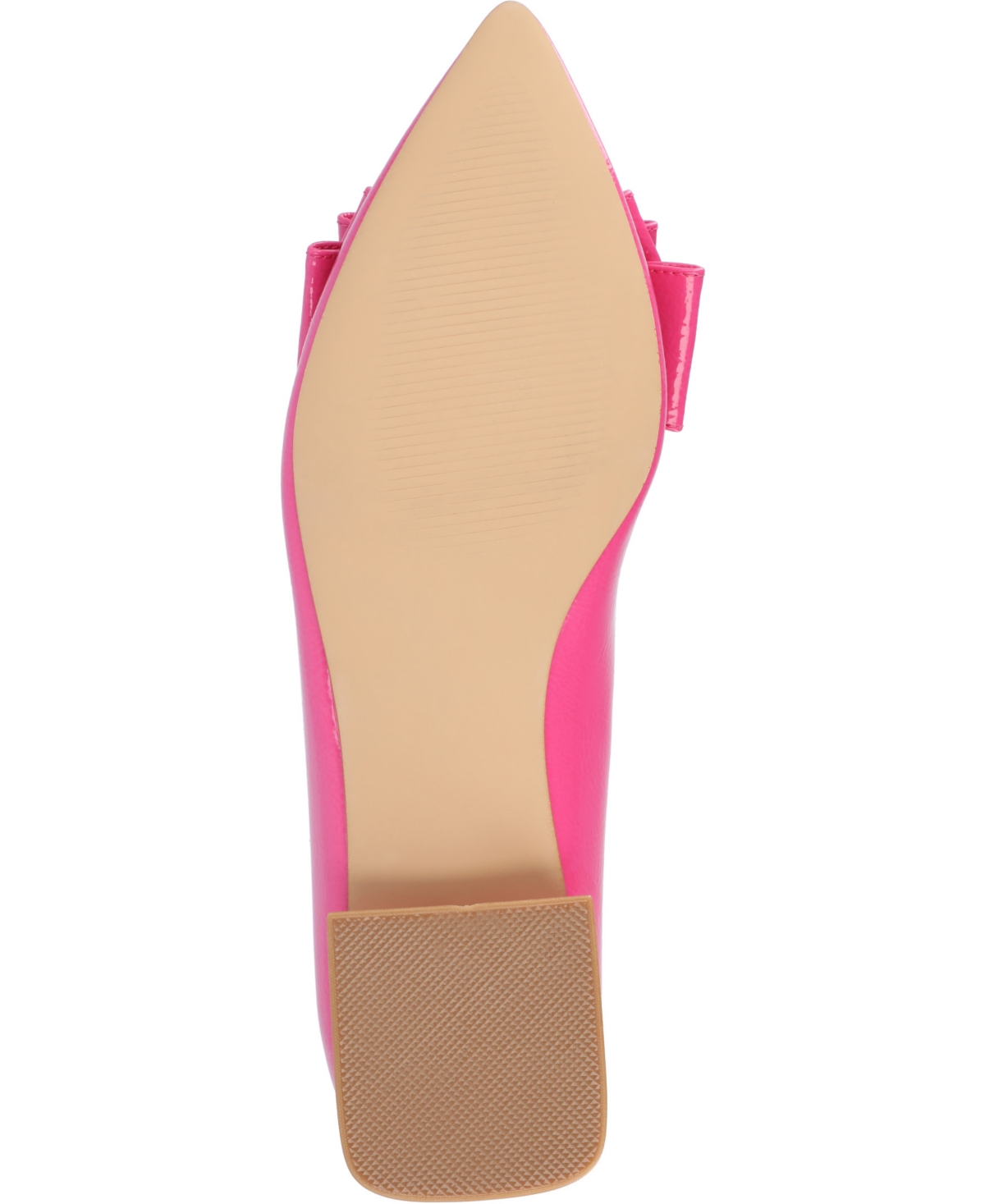 Journee Collection Women's Ophelia Bow Low Block Heel Dress Flats