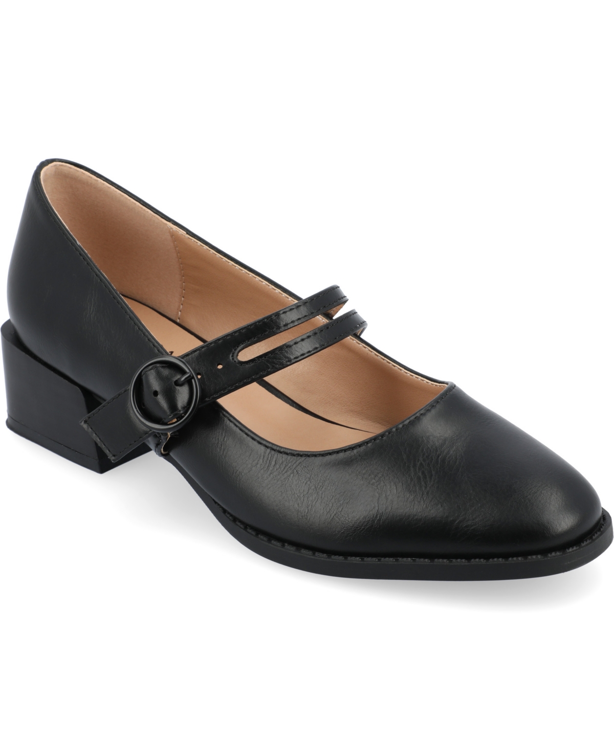 Shop Journee Collection Women's Savvi Mary Jane Flats In Black