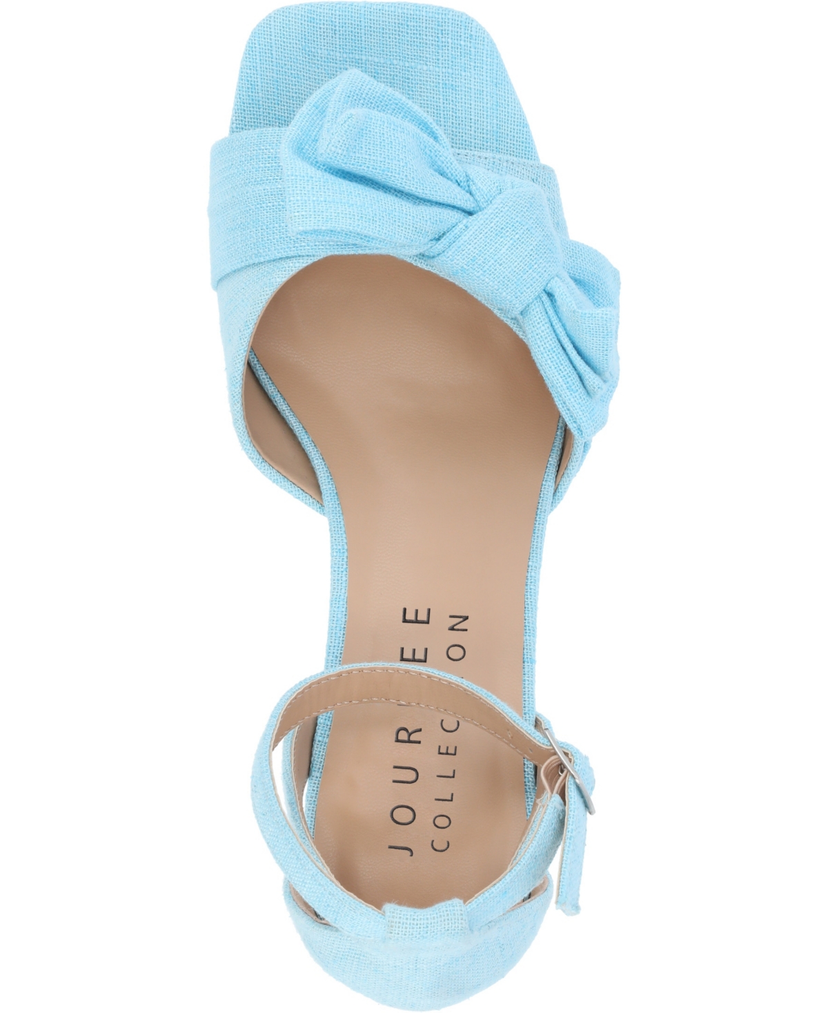 Shop Journee Collection Women's Zevi Block Heel Dress Sandals In Blue