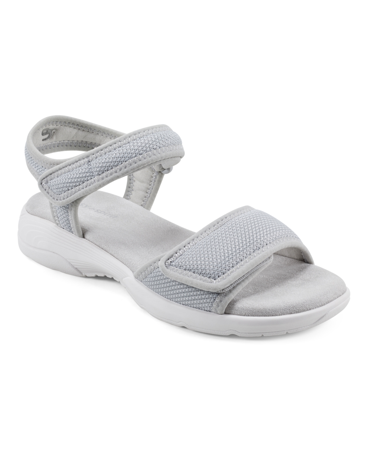 Easy Spirit Women's Teline Round Toe Flat Casual Sandals In Gray
