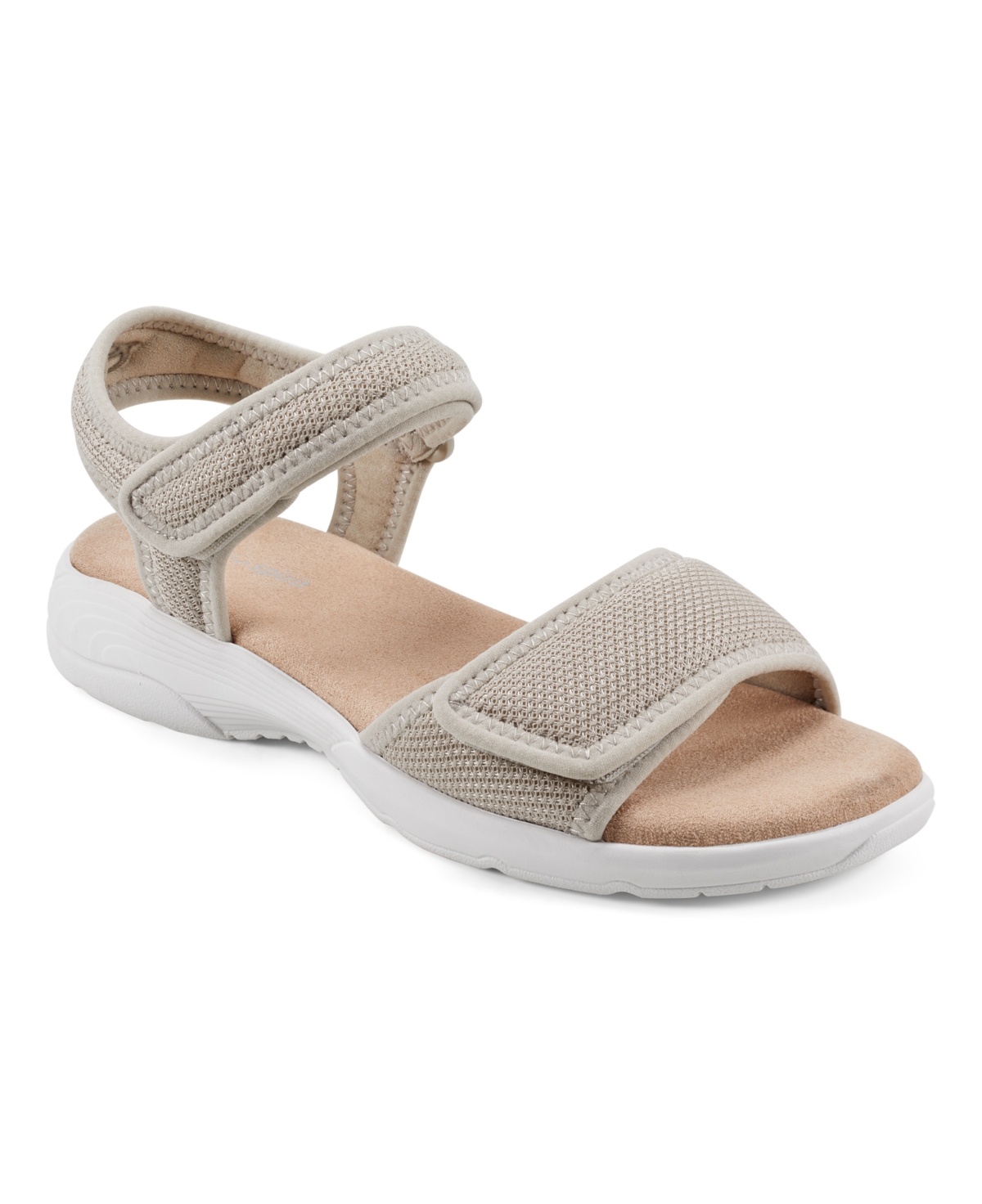 Easy Spirit Women's Teline Round Toe Flat Casual Sandals In Taupe