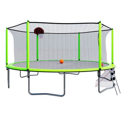 Streamdale 16FT Trampoline with Safety Net, Basketball Goal, and Soccer Net