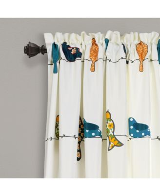 Rowley Birds Light Filtering Window Curtain Panels