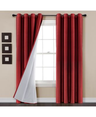 Insulated Grommet 100% Blackout Faux Silk Window Curtain Panel