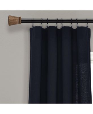 Linen Button Window Curtain - Single Panel - Rustic and Modern Farmhouse Curtains