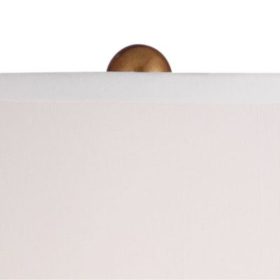 Traditional Asian Chinese Style Table Lamp 25" High Crackle Ceramic Blue White Temple Jar Bell Shade Decor for Living Room Bedroom House Bedside Nightstand Home Office Entryway - Barnes and Ivy