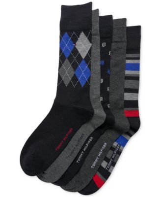 Tommy Hilfiger - Men's Crew Length Dress Socks, Assorted Patterns, Pack of 5