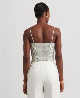 Chemisier Rayé Lauren By Ralph Lauren - Taille M, Occasion En Très Bon état