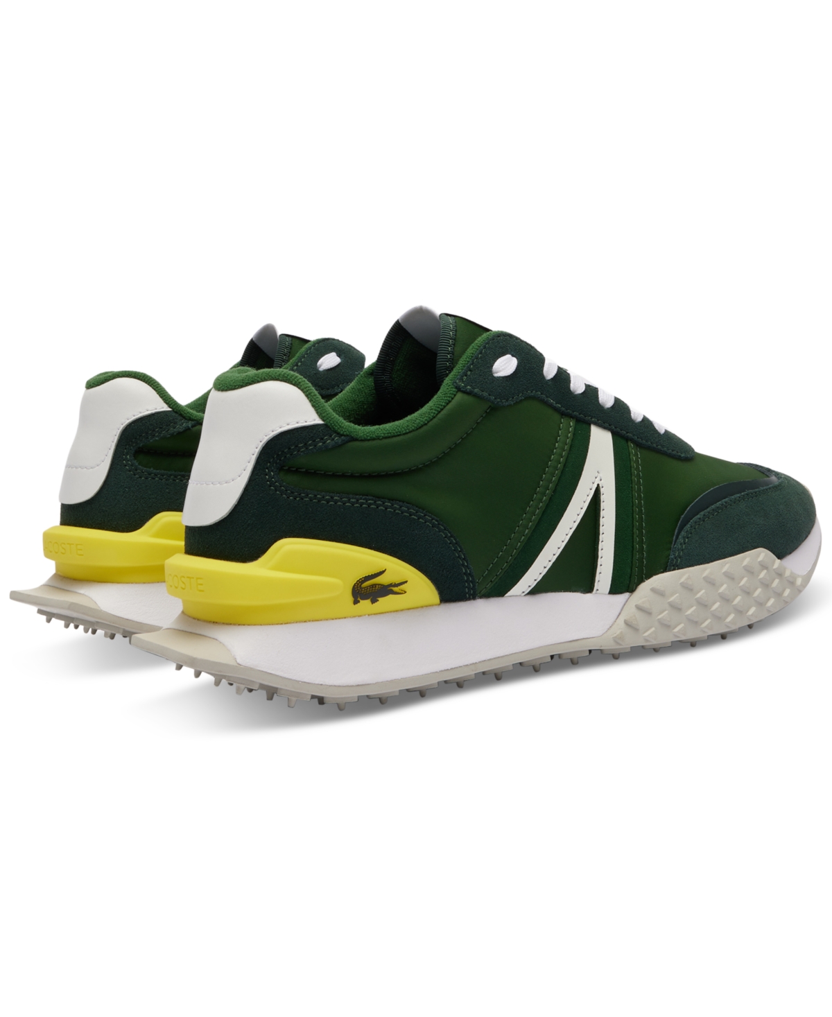 Lacoste Men's L-Spin Deluxe Lace-Up Sneakers - Ab3 Drk Green/yellow