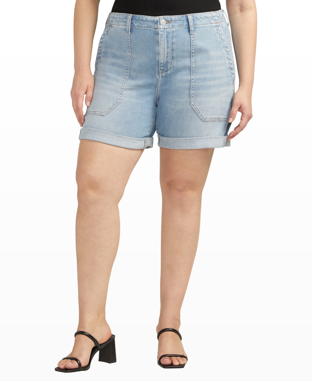 Plus Size Alex Safari Shorts - Nassau Blue
