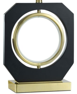 26.25" Metro Gold Bold Black and Open Circle Table Lamp