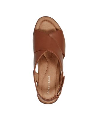 Chantal Crisscross Low Heel Leather Sandals