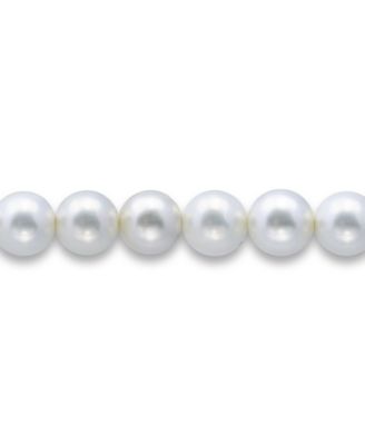 White Shell Pearl Charm Drop with White Shell Pearl Stretch Bracelet