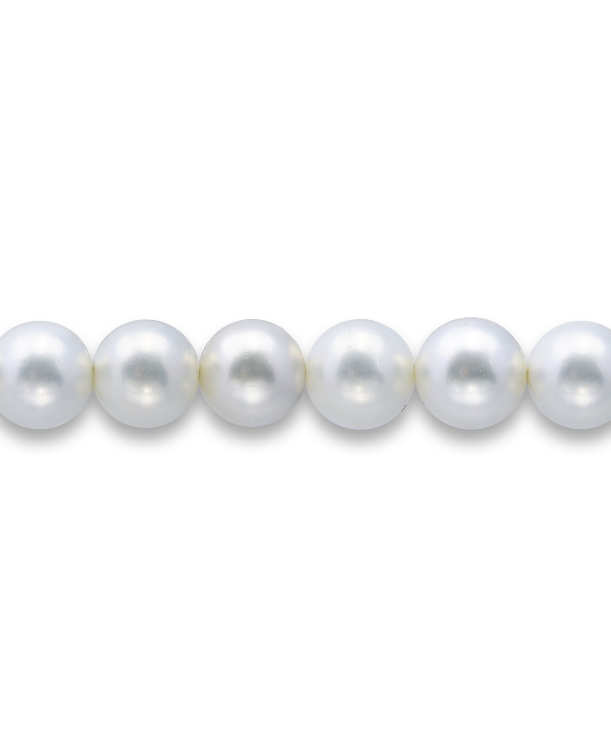 Macy's White Shell Pearl Charm Drop with White Shell Pearl Stretch Bracelet