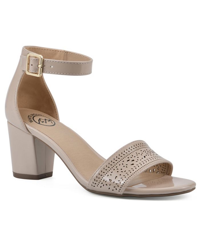 White mountain shop block heel sandals