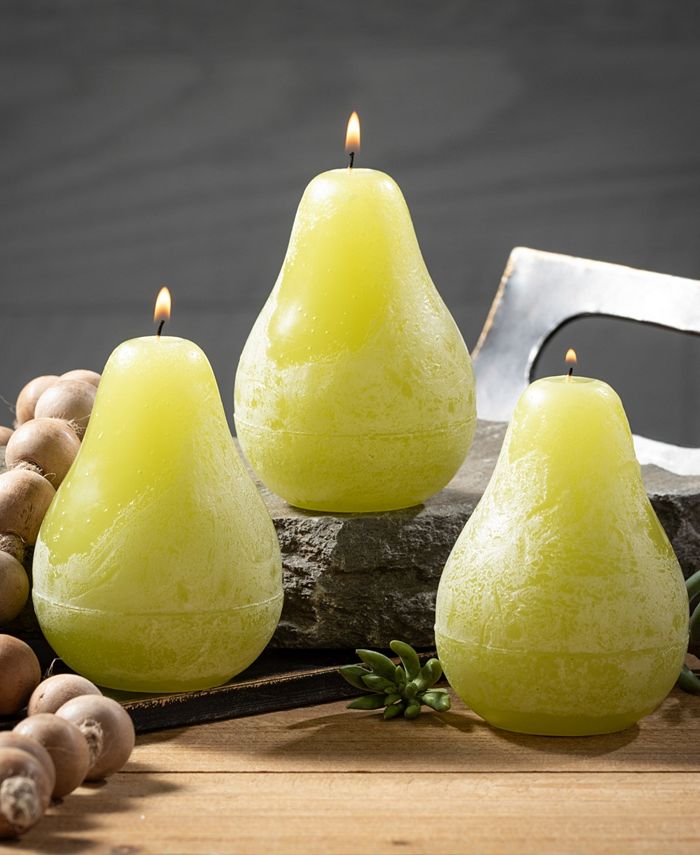 Vance Kitira 4.5" Pear Candles Kit, Set of 3 Macy's