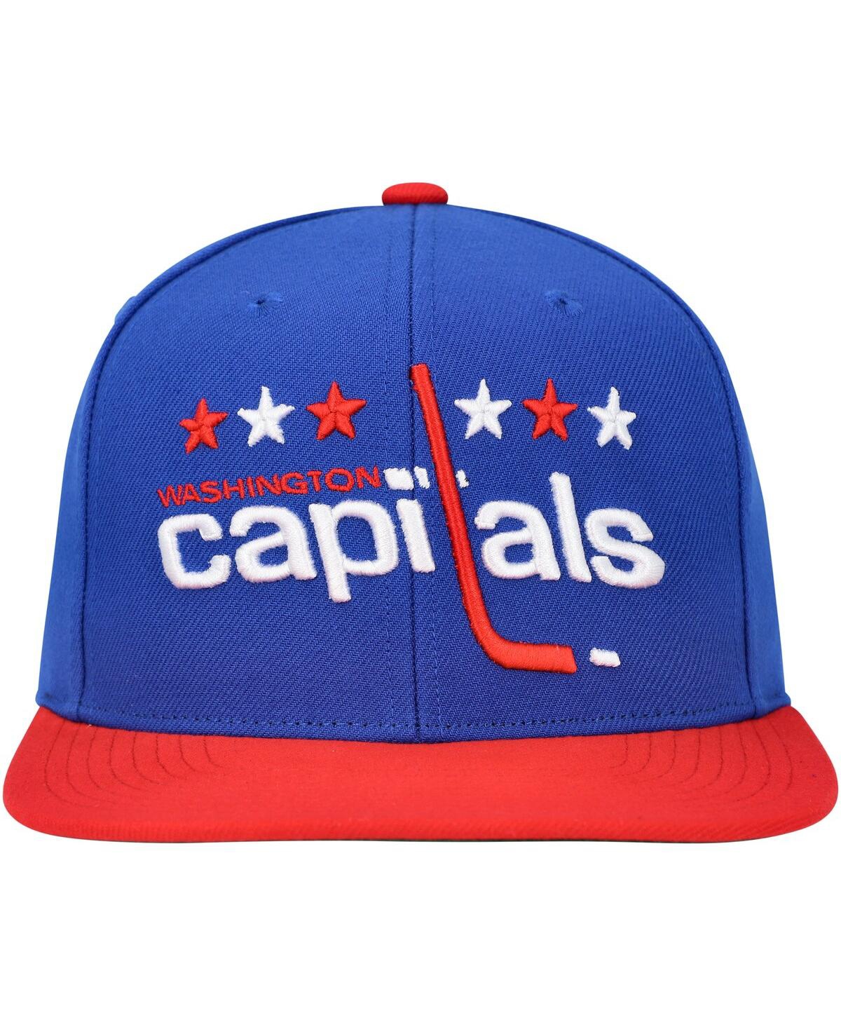 Men's Mitchell & NessWashington Capitals Core Team Ground 2.0 Snapback Hat - Blue