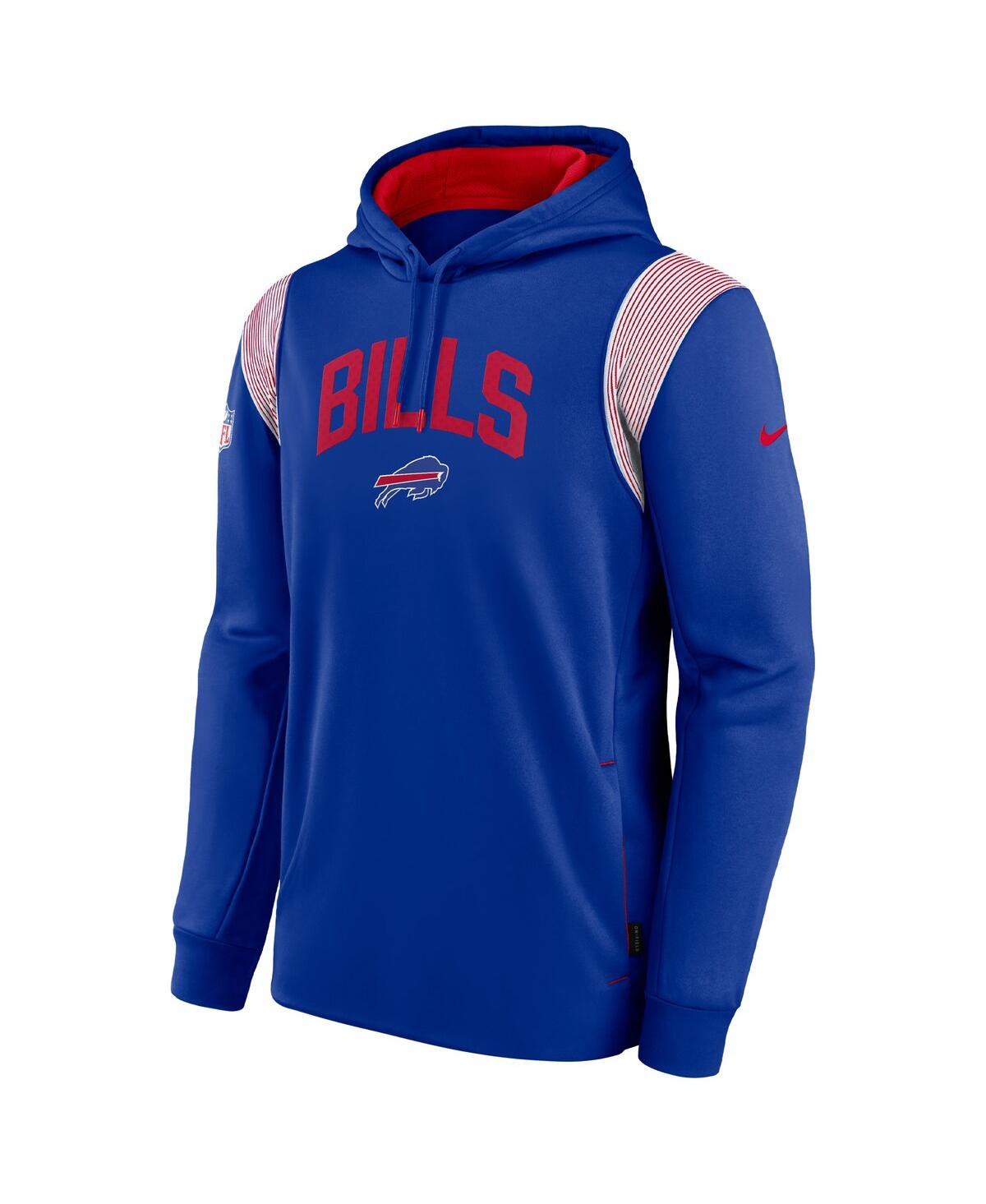 Men's NikeBuffalo Bills Sideline Athletic Stack Performance Pullover Hoodie - Royal