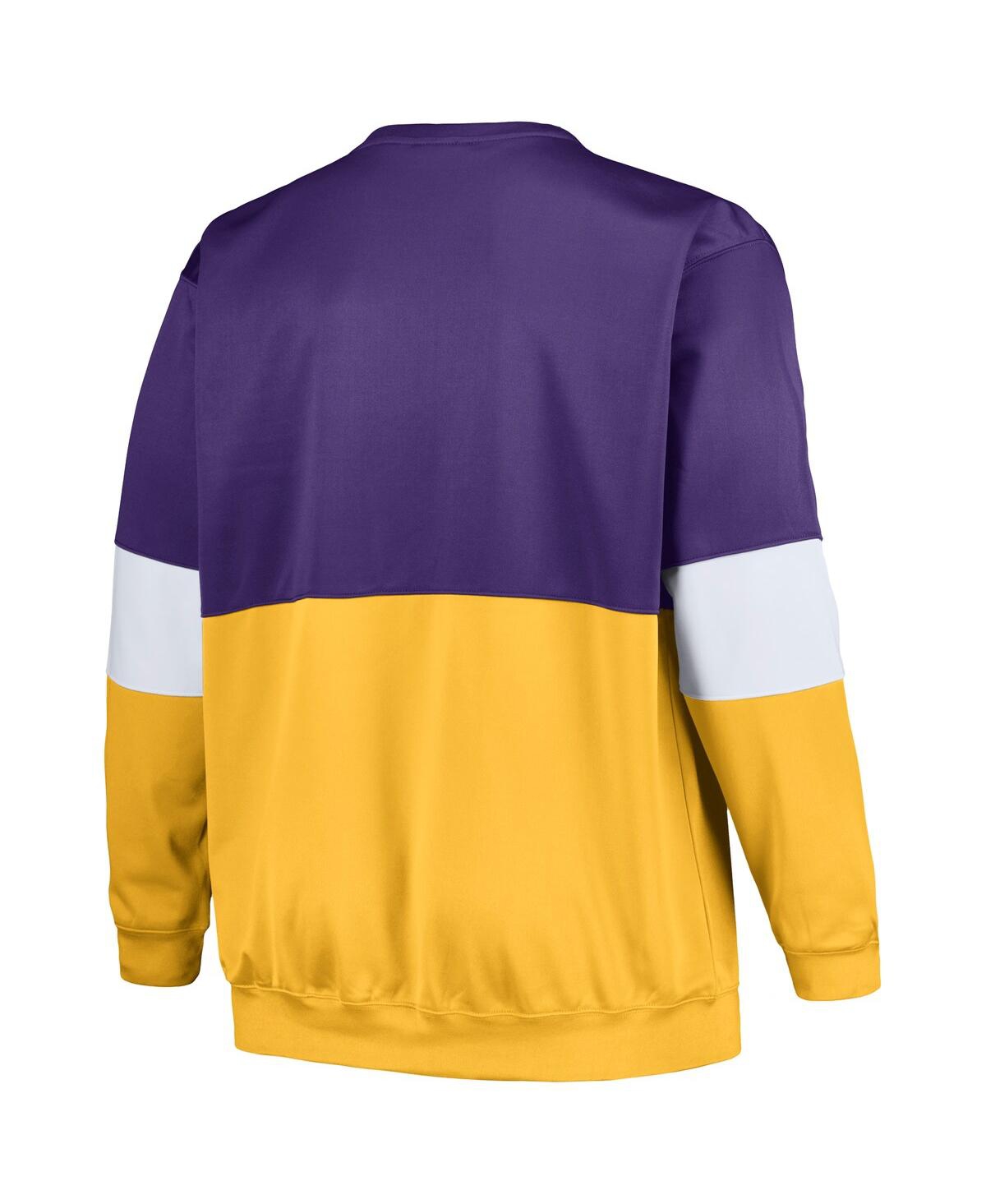 Men's Fanatics Gold Los Angeles Lakers Big and Tall Split Pullover Sweatshirt - Gold