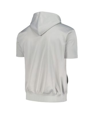 Men's Silver, Orange Phoenix Suns Short Sleeve Pullover Hoodie