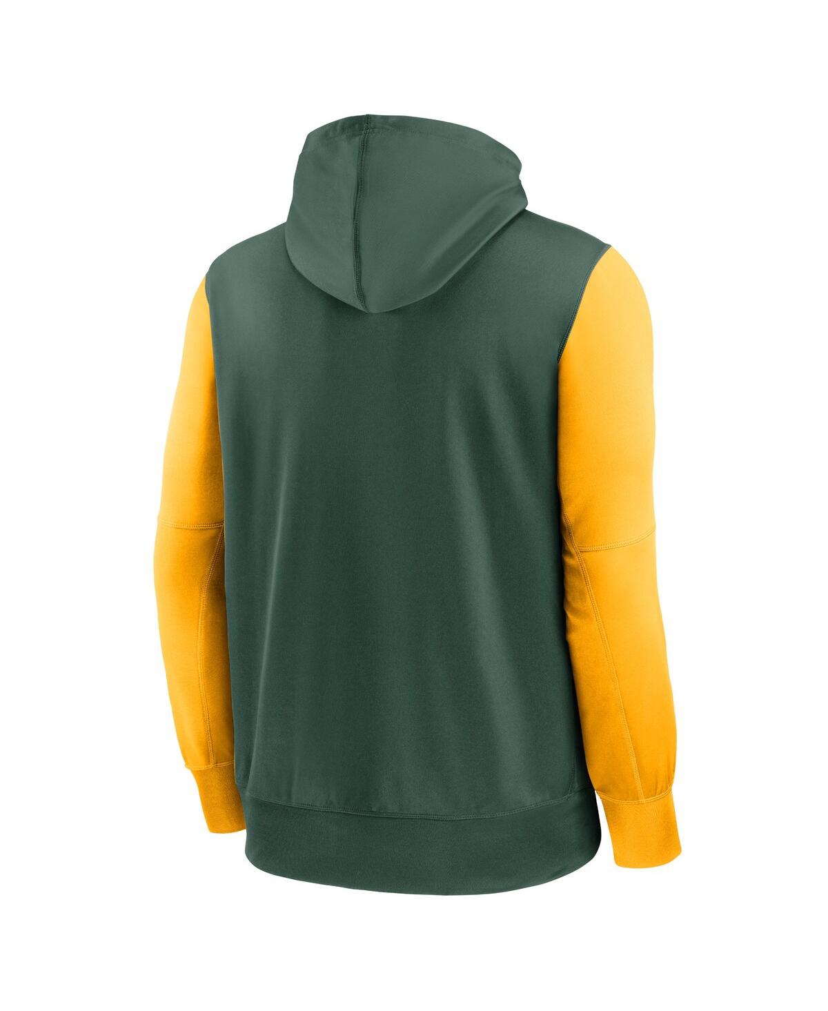 Shop Nike Men's  Green Green Bay Packers Performance Full-zip Hoodie