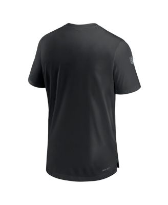 Men's Black Las Vegas Raiders Sideline Coach Performance T-shirt