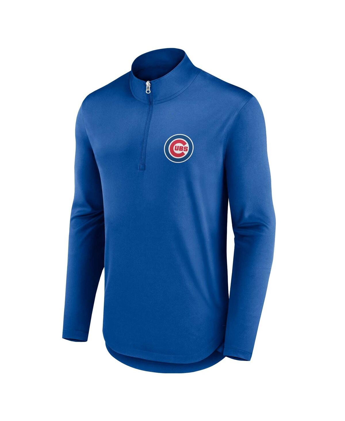 Men's FanaticsChicago Cubs Quarterback Quarter-Zip Top - Royal
