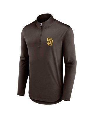 Men's Brown San Diego Padres Quarterback Quarter-Zip Top