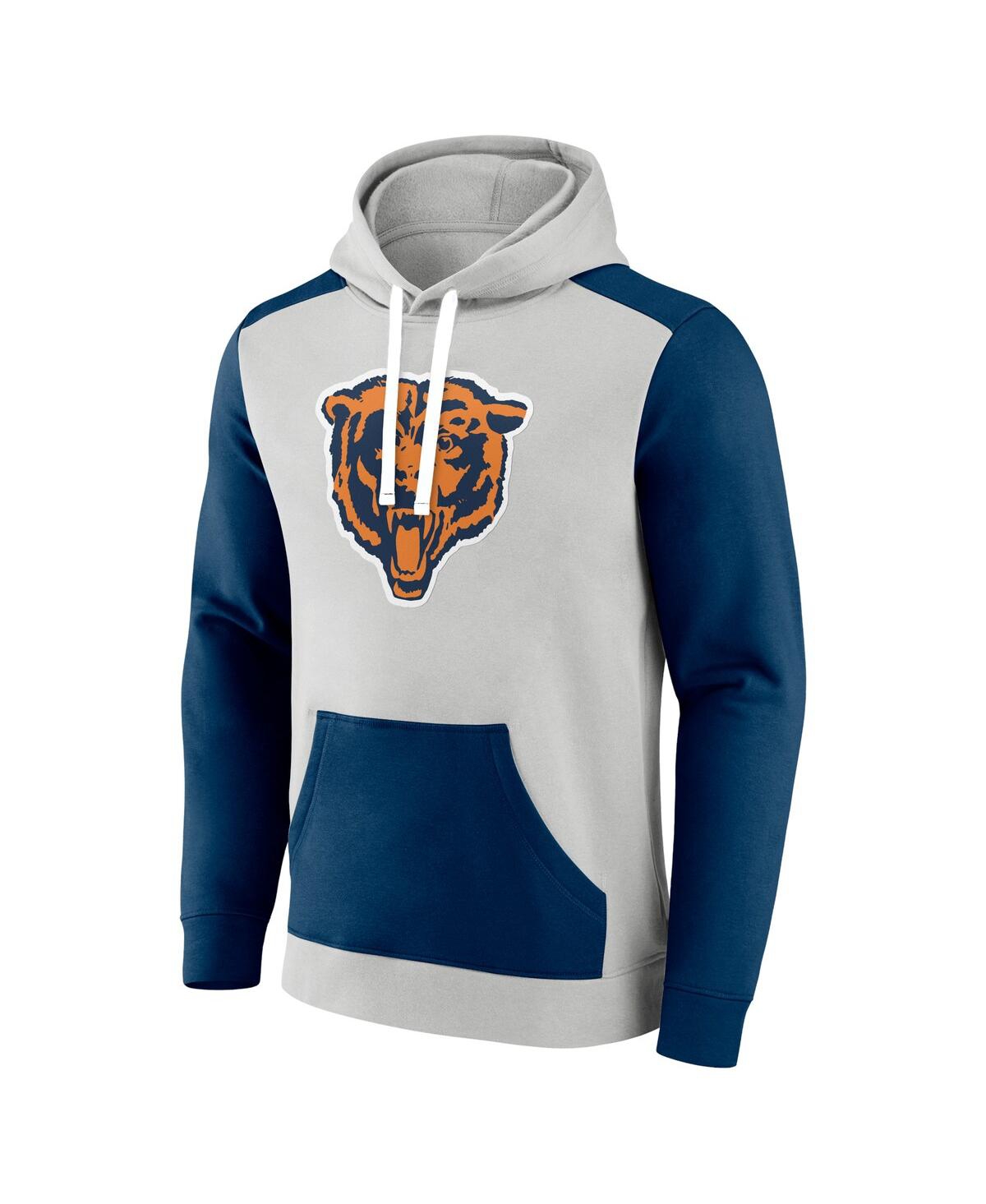 Men's Fanatics Navy Chicago Bears Gridiron Classics Lost Step Pullover Hoodie - Navy