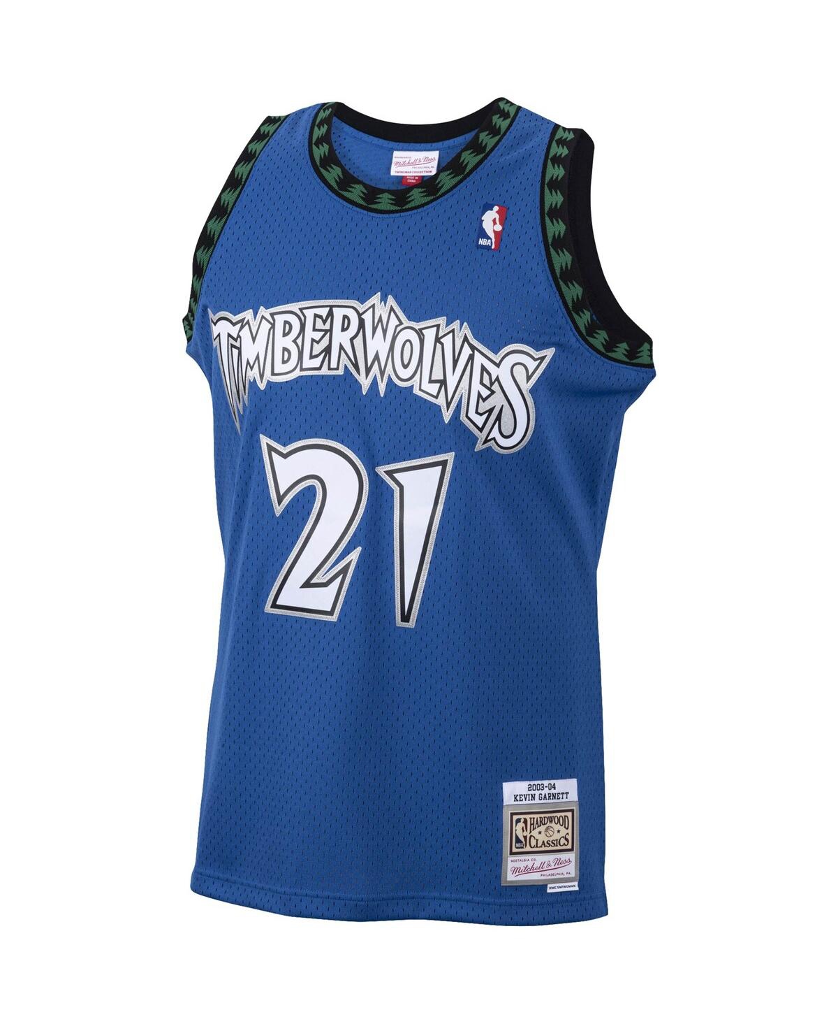Men's Mitchell & Ness Kevin GarnettMinnesota Timberwolves 2001/02 Hardwood Classics Swingman Jersey - Blue
