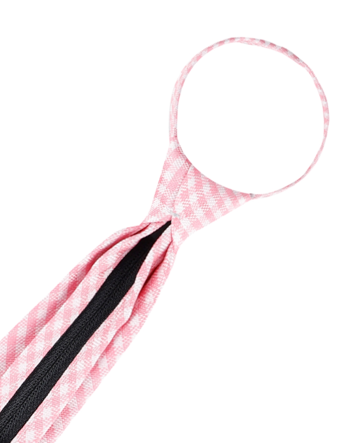 Tommy Hilfiger Boys Gingham Check Pre-Tied Zipper Tie