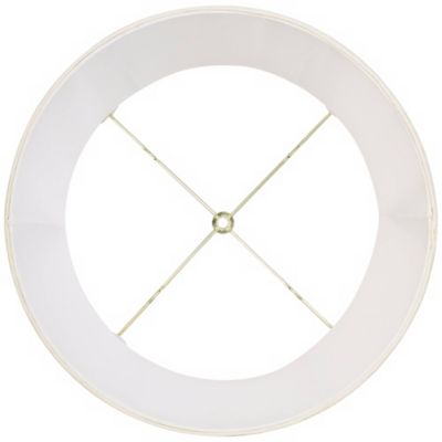 Imperial Shade Creme Classic Medium Drum Lamp Shade 14" Top x 16" Bottom x 12" High (Spider) Replacement with Harp and Finial