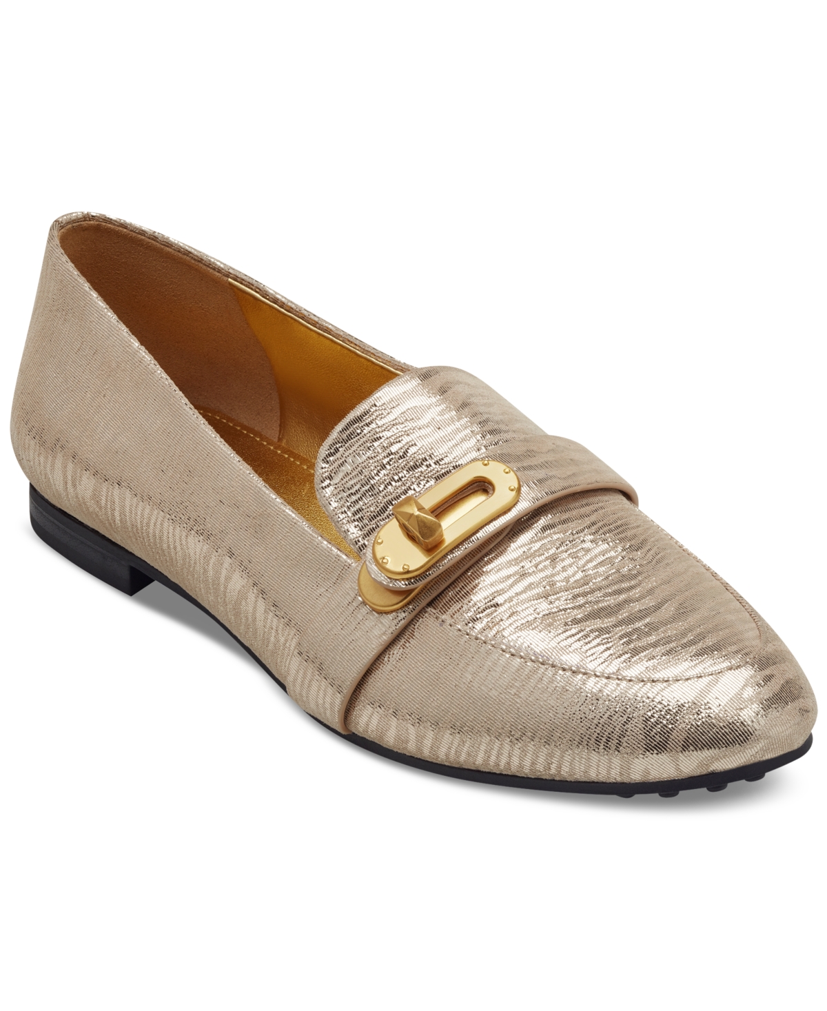Donna Karan Thompson Loafers In White,gold