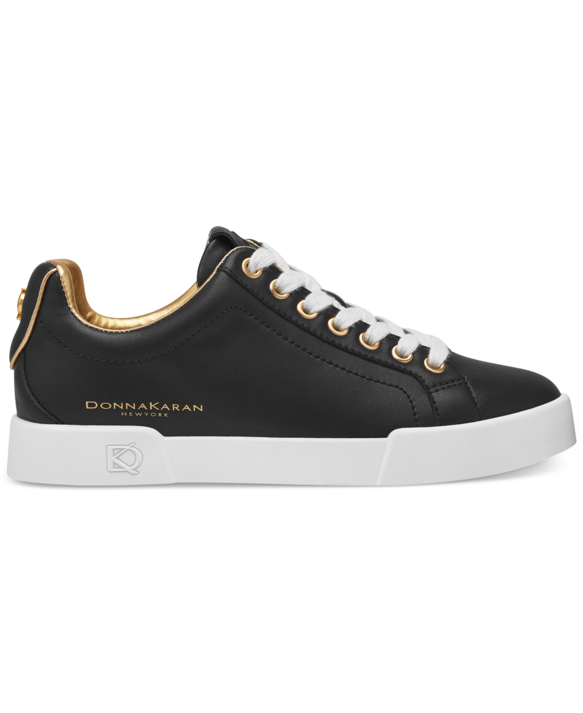 Shop Donna Karan Women's Donna Lace Up Sneakers In Gold