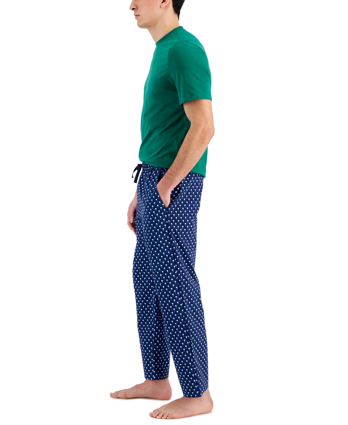 Shop Club Room Men's 2-pc. Solid T-shirt & Golf Ball-print Pajama Pants Set, Created For Macy's In Fday Set