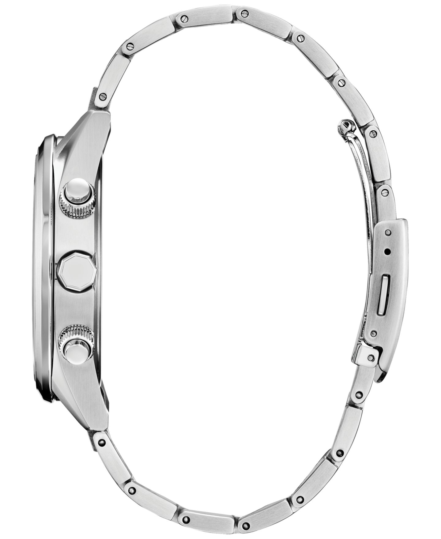 Мужские часы Citizen Eco-Drive Chronograph Sport Luxury Radio Control Stainless Steel Bracelet Watch 43mm — фото 2