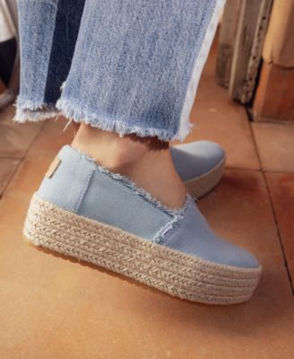 Women's Valencia Canvas Platform Espadrilles Flats
