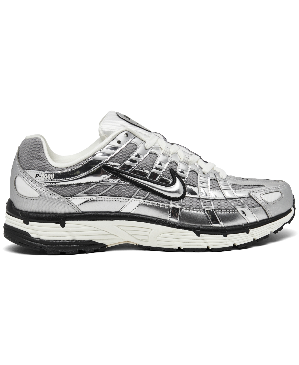 Nike P-6000 In Metallic Silver & Sail