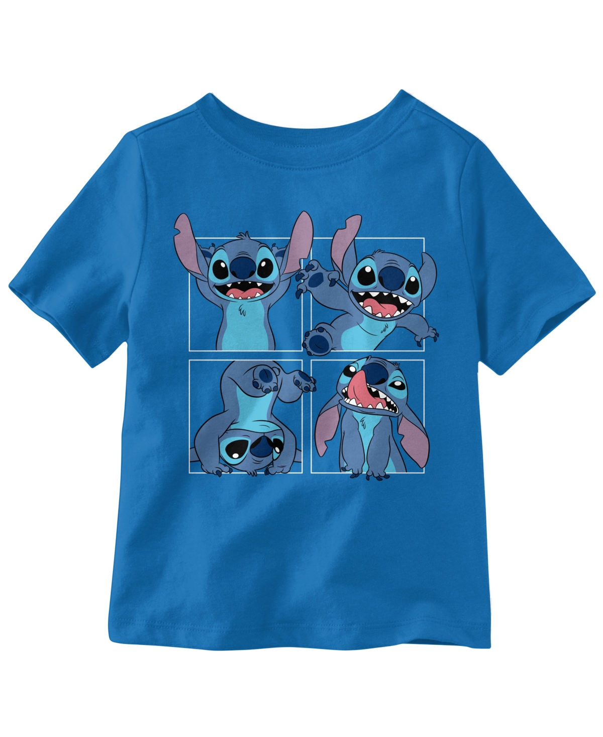 Hybrid Kids' Toddler And Little Boys Stitch Graphic Short Sleeve T-shirt In Royal Blue