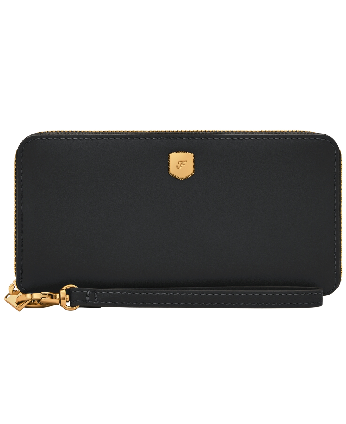 Fossil Lennox Zip Continental Wallet In Black